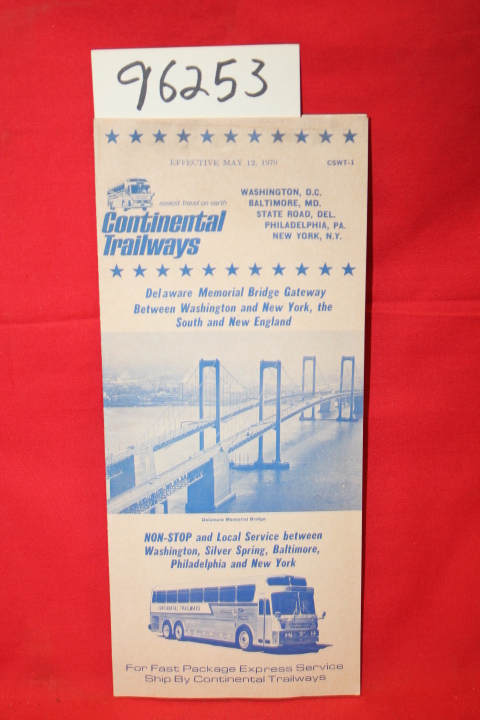 Continental Trailways: Continental Trailways bus schedules