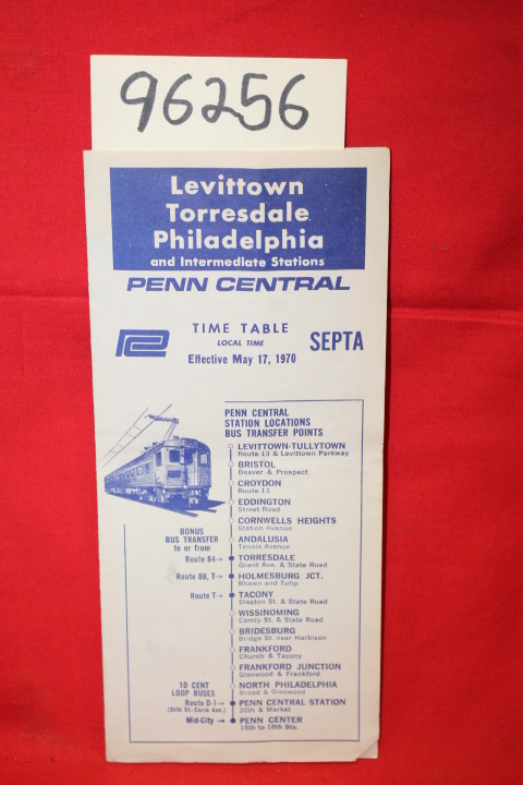 SEPTA: Levittown Torresdale Philadelphia and Intermediate Stations Penn Central
