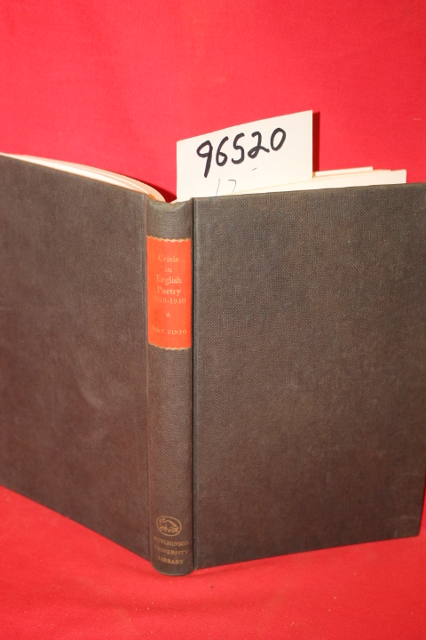 Pinto, Vivian De Sola: Crisis in English Poetry