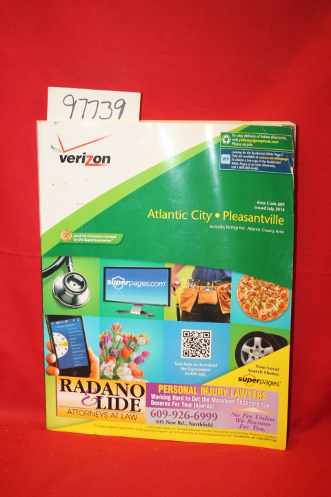 Verizon: Atlantic City and Pleasantville , NEW JERSEY Yellow Pages 2014 TELEP...