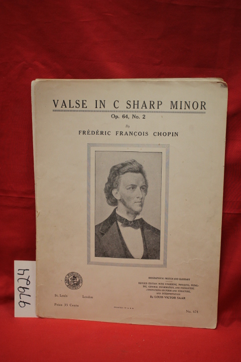 Chopin, Frederic Francois: Valse in C Sharp Minor (Sheet Music  PORTRAIT ON C...