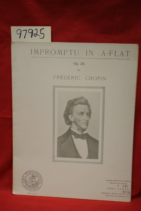 Chopin, Frederic Francois: Impromptu in A-Flat (Sheet Music  PORTRAIT ON COVER )