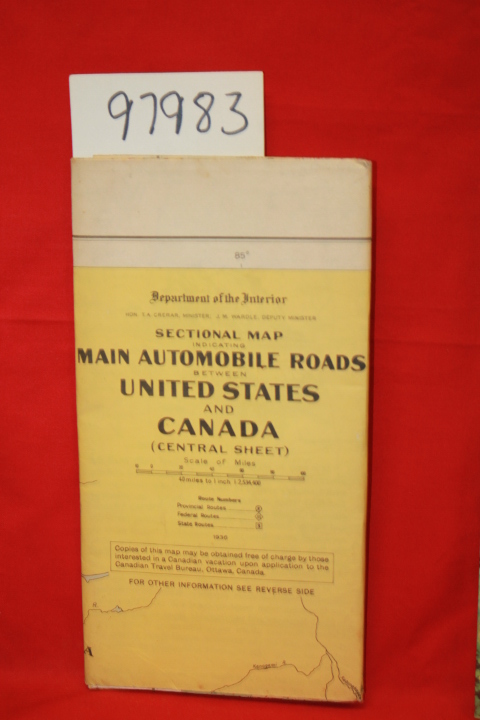 Crerar, T. A.; Wardle, J. M.: Sectional Map Indicating Main Automobile Roads ...