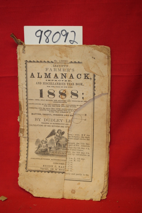 Leavitt, Dudley: Leavitt's Farmers Almanack, Improved and Miscellaneous Year ...
