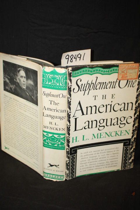 Mencken, H. L.: The American Language an Inquiry intto the Development of Eng...