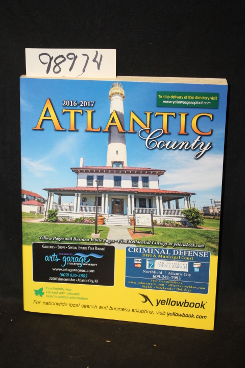 Yellowbook: 2016-2017 Atlantic County Yellowbook Yellow Pages Phone Book