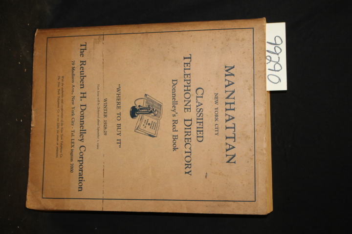 The Reuben H. Donnelly Corporation: Manhattan New York City Calssified Teleph...