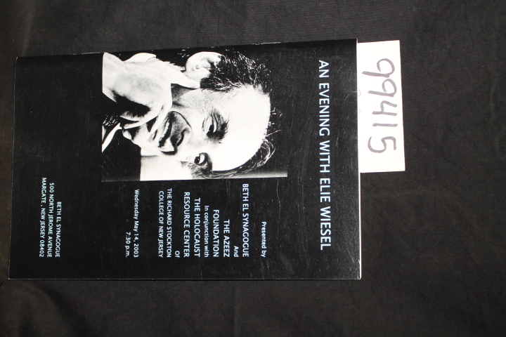 Wiesel, Elie: An Evening with Elie Wiesel (program)