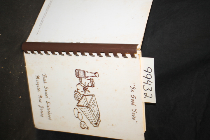 Beth Israel Sisterhood:  In Good Taste  MARGATE, NEW JERSEY