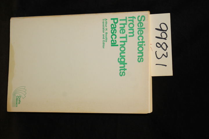 Pascal, Blaise: Selections from the Thoughts