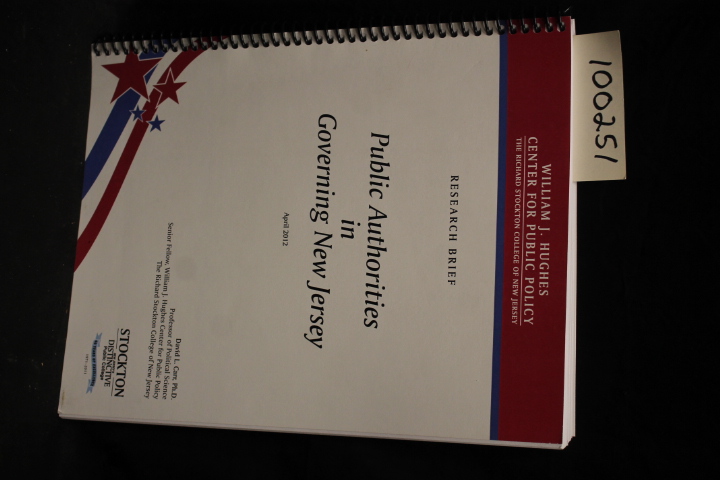 Carr, David L.: Public Authorities in Governing New Jersey