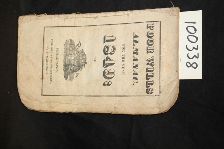 M'Dowell, Joseph: Poor Wills Almanac for the Year 1849