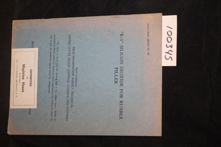Field Information Agency:  K-3  Silicon Dioxide for Rubber Filler