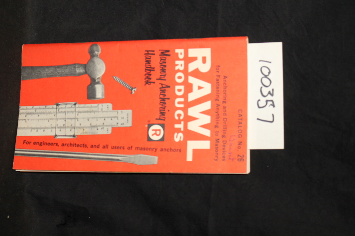Rawl Products: Rawl Products Masonry Anchoring Handbook: Anchoring and Drilli...