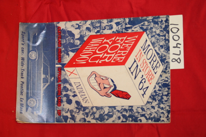 Cleveland Indians: Cleveland Indians Official Score Card 1964 More in Store i...