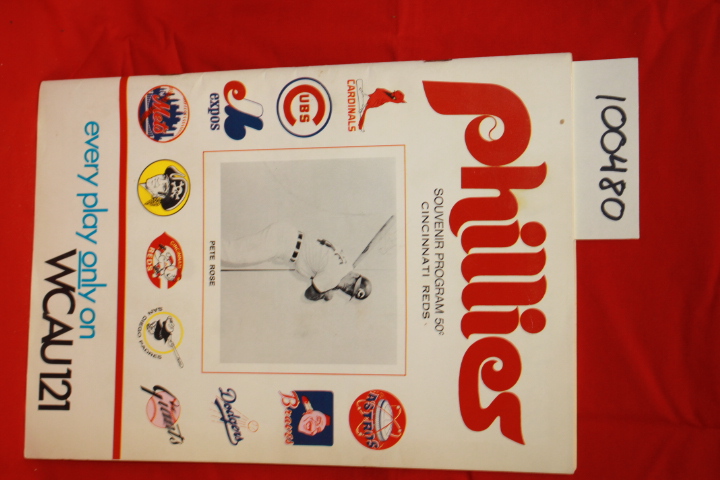 Phillies: Cincinnati Reds (Pete Rose on cover) Phillies Souvenir Program