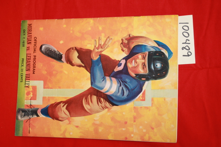 Groenfeldt, John S.; Male, George R.: Moravian Vs. Lebanon Valley Official Pr...