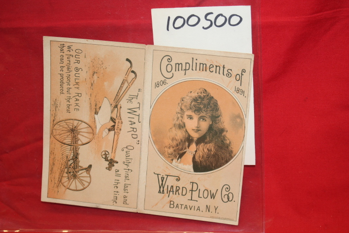 Wiard Plow Co.: Compliments of Wiard Plow Co.; ; Victorian Advertising Card