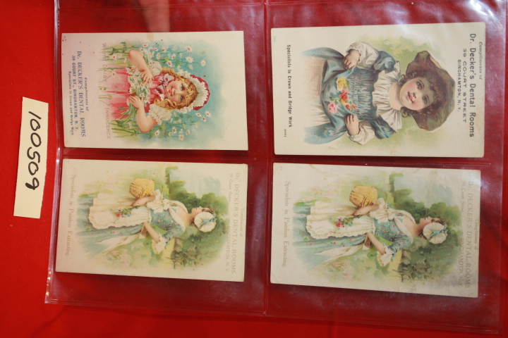 Dr. Decker's Dental Rooms: Dr. Decker's Dental Rooms; Victorian Advertising Card
