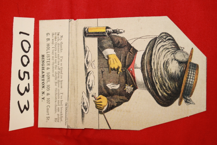 G. B. Hollister & Sons: G. B. Hollister & Sons Oyseters; Victorian Advertisin...
