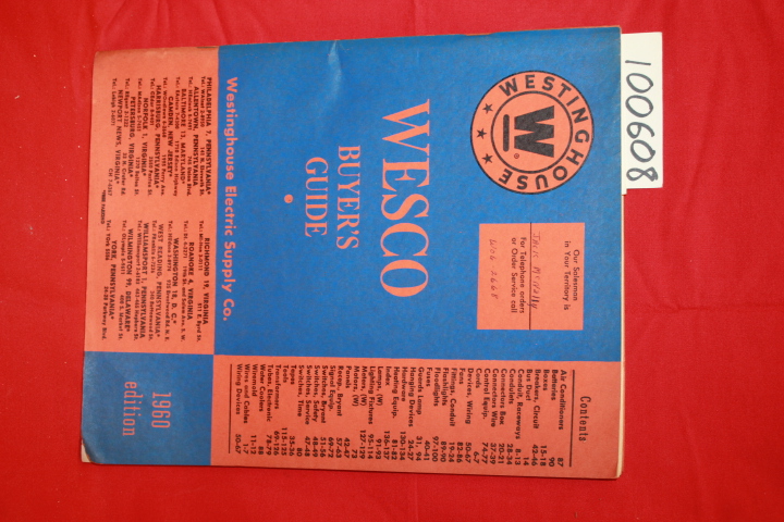 Westinghouse Electric Supply Co.: Wesco Buyer's Guide 1960 edition