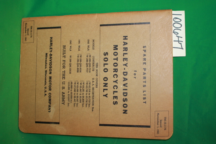 Harley-Davidson Motor Company: Spare Parts List for Harley-Davidson Motorcycl...
