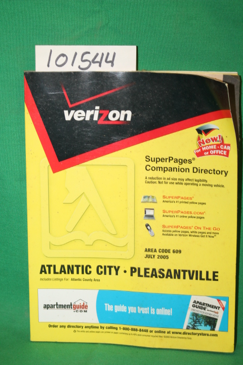 Verizon: SuperPages Companion Directory Atlantic City Pleasantville Area Code...