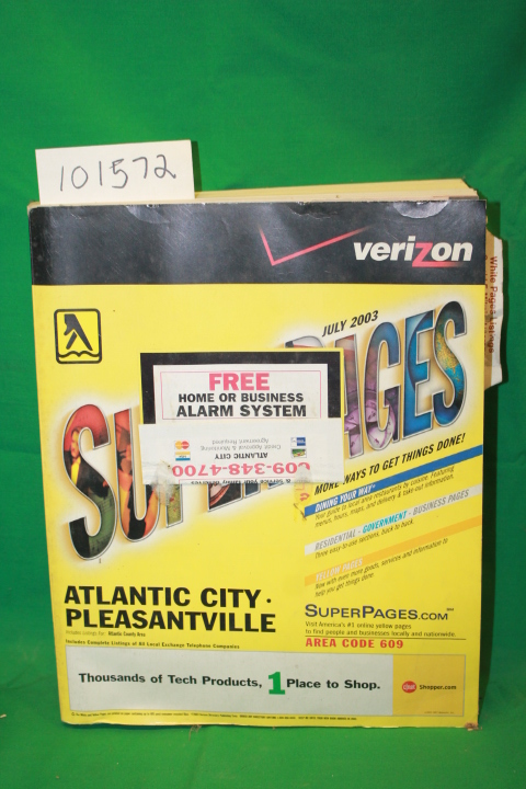 Verizon: SuperPages Atlantic CIty, Pleasantville July 2003 Area Code 609