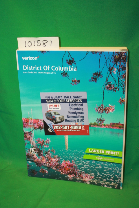 Verizon: District of Columbia Yellow Pages Area Code 202 Issued August 2016