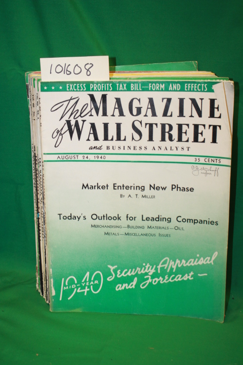 Ticker Publishing Co.: The Magazine of Wall Street SOLD SEPARATELY $100 EACH
