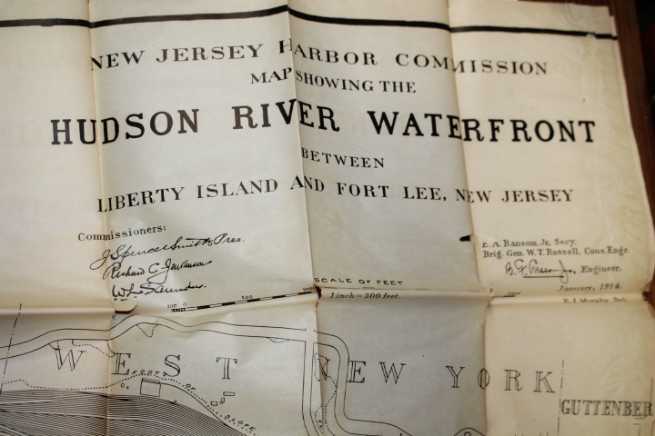 New Jersey Harbor Commission: New Jersey Harbor Commission Map showing the Hu...