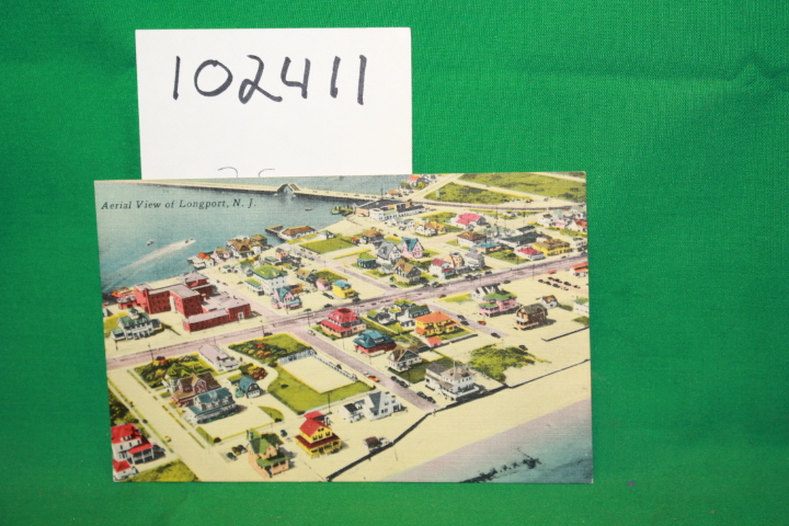 Tichnir Bros.: Aerial View of Longport, N.J. Postcard,  Tichnor Quality Views