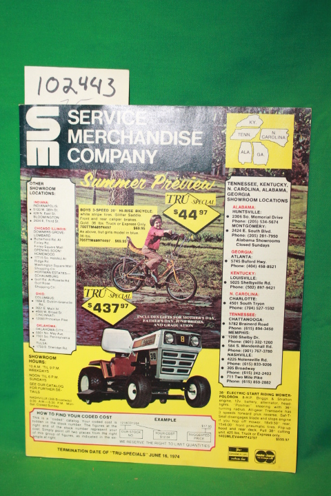 Service Merchandise Company: Service Merchandise Company Summer Preview 1974