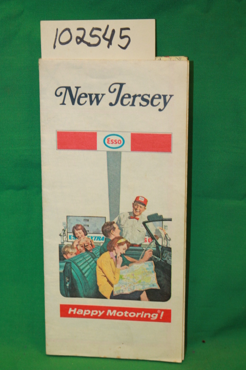Happy Motoring; Esso: New Jersey Road Map Happy Motoring Esso