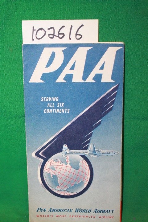 Pan American World Airways, Inc.; Li...: PAA Serving All Six Continents Pamph...