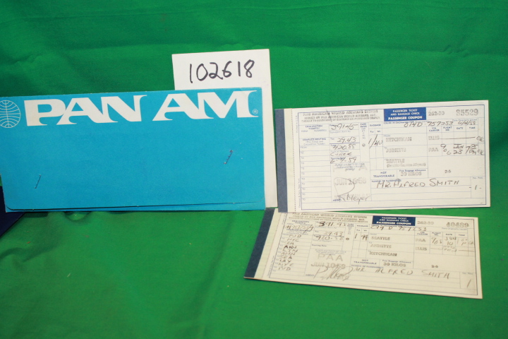 Pan American World Airways, Inc.: Passanger Ticket and Baggage Check with Sma...
