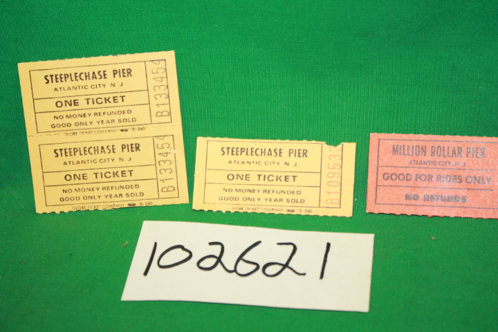 Steeplechase Pier; Million Dollar Pier: Ride Tickets Steeplechase Pier & Mill...