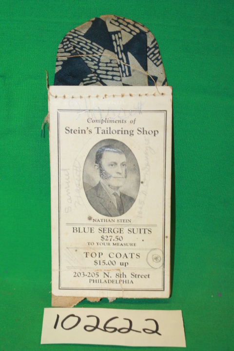Stein's Tailoring Shop; Stein ,Nathan: Compliments of Stein's Tailoring Shop ...