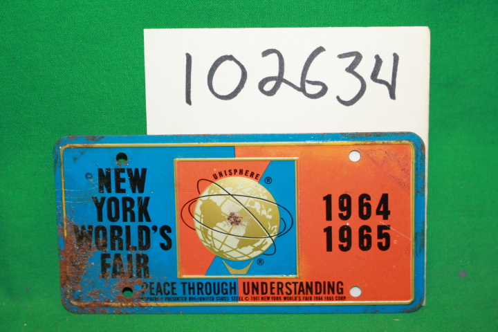 New York World's Fair: 1964 New York World's Fair License Plate