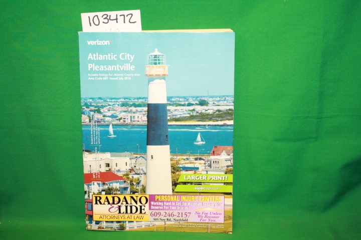 Verizon: Verizon White and Yellow Pages: Atlantic County Telephone Directory