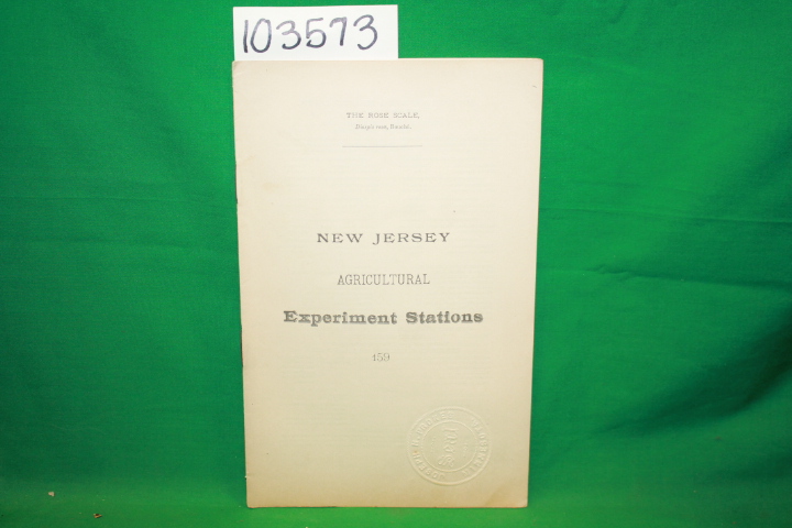 Smith, John B.; New Jersey Agricultural: The Rose Scale: New Jersey Agricultural