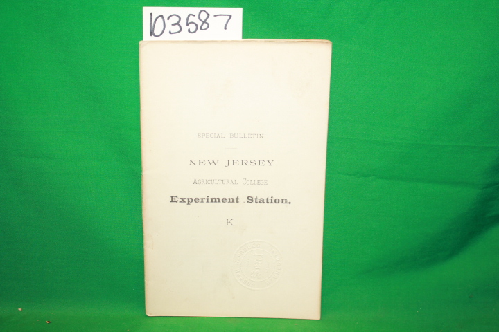Smith, John B.; New Jersey Agricultural: Insects Injuriously Affecting Cranbe...