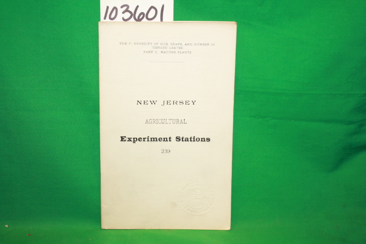 Groth, B. H. A.; New Jersey Agricult...: The F. Heredity of Size, Shape, and ...