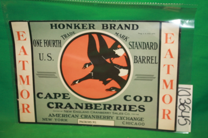 New England Cranberry: Honker Brand New England Cape Cod Cranberry box crate ...