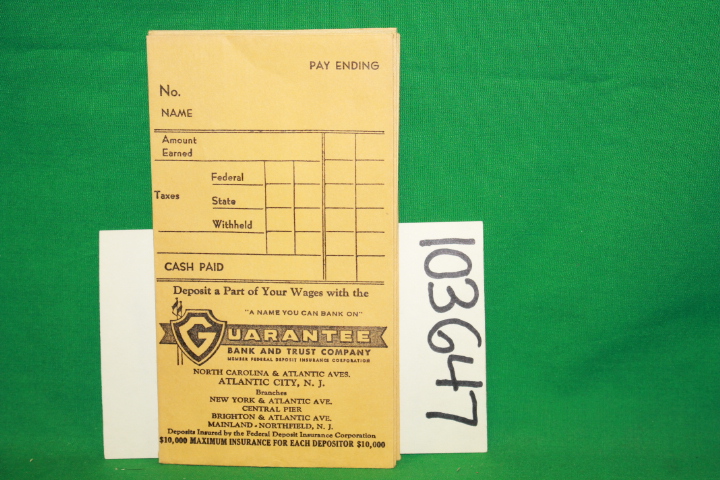 Guarantee Bank and Trust: Guarantee Bank and Trust Company Pay Envelopes