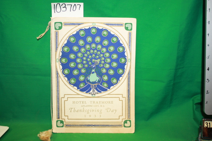 Hotel Traymore: Atlantic City Hotel Traymore Thanksgiving Day 1933 Folder