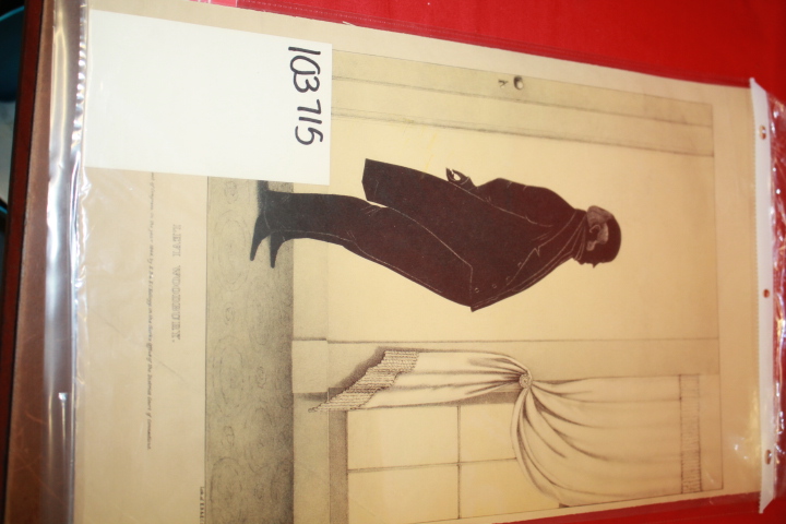 Brown, Wm. H: Honorary Senator Levi Woodbury Sillouette Image Lithograph of E...