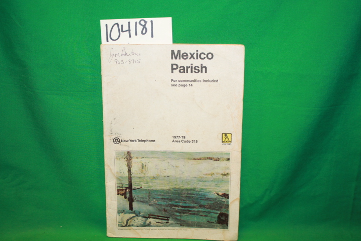 Yellow Pages: Mexico Parish 1977-78 Area Code 315 Phone Book