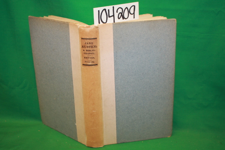 Keynes, Geoffrey: Jane Austen: A Bibliography
