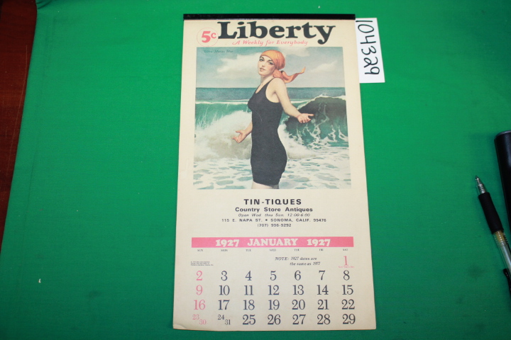Tin-Tiques: Tin-Tiques Country Store Antiques Calender SONOMA, CALIFORNIA